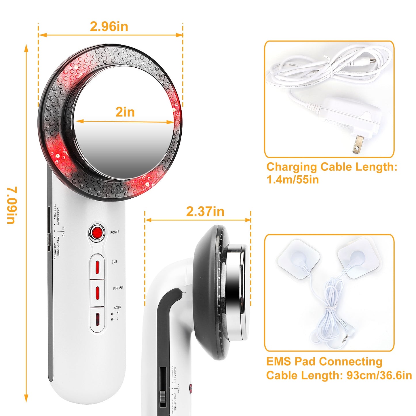 3-in-1 Ultrasonic Body Shaping Machine – Cavitation, EMS & Infrared for Slimming, Toning & Skin Firming
