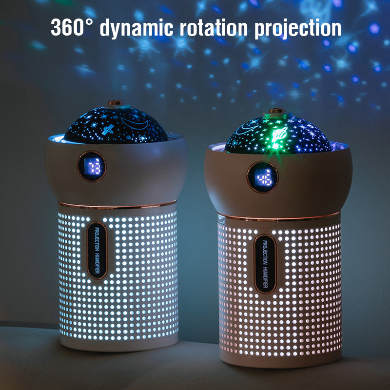 Projection Night Light Aroma Diffuser – USB Rechargeable Essential Oil Humidifier & Mist Maker