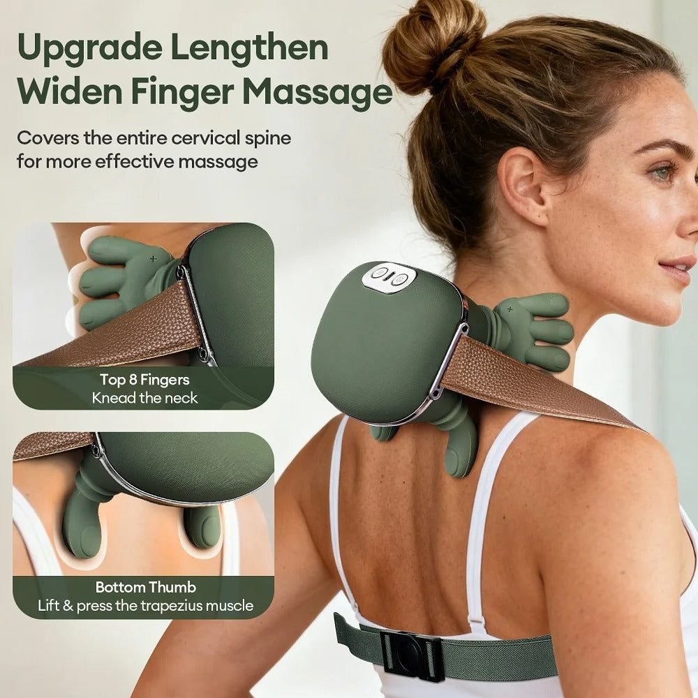 Bionic Finger Neck & Shoulder Massager – Wireless Kneading Shawl for Deep Trapezius Relief