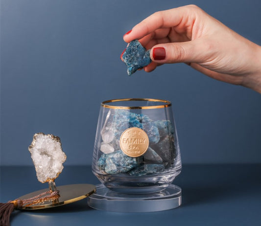 Aromatherapy Crystal & Essential Oil Gift Set – Natural Crystal Stone with Healing Scented Oils