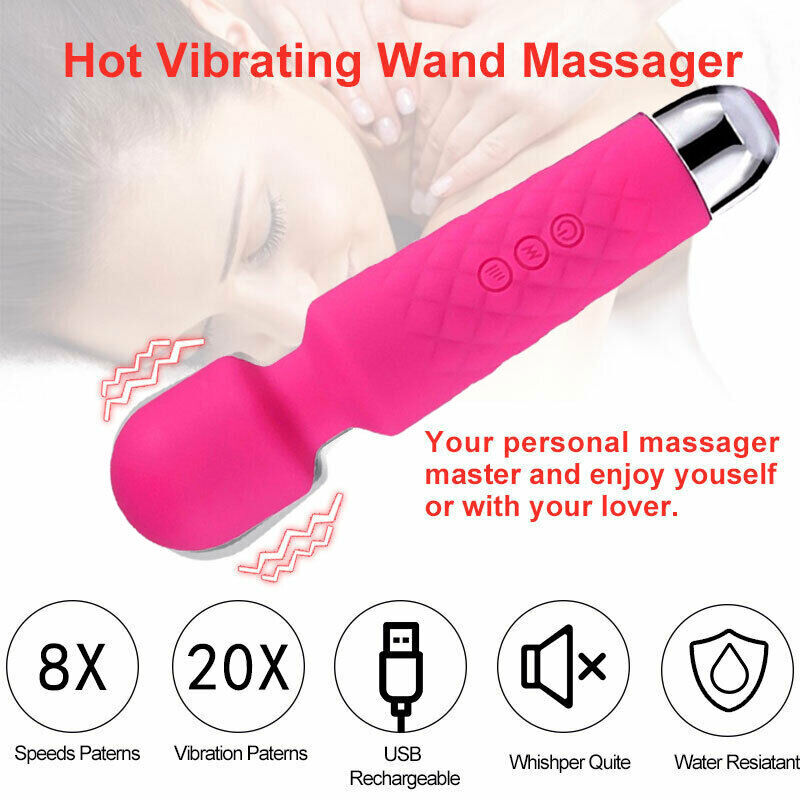 20-Speed Handheld Massager Wand – Powerful Full-Body Vibration Therapy for Instant Muscle Relief