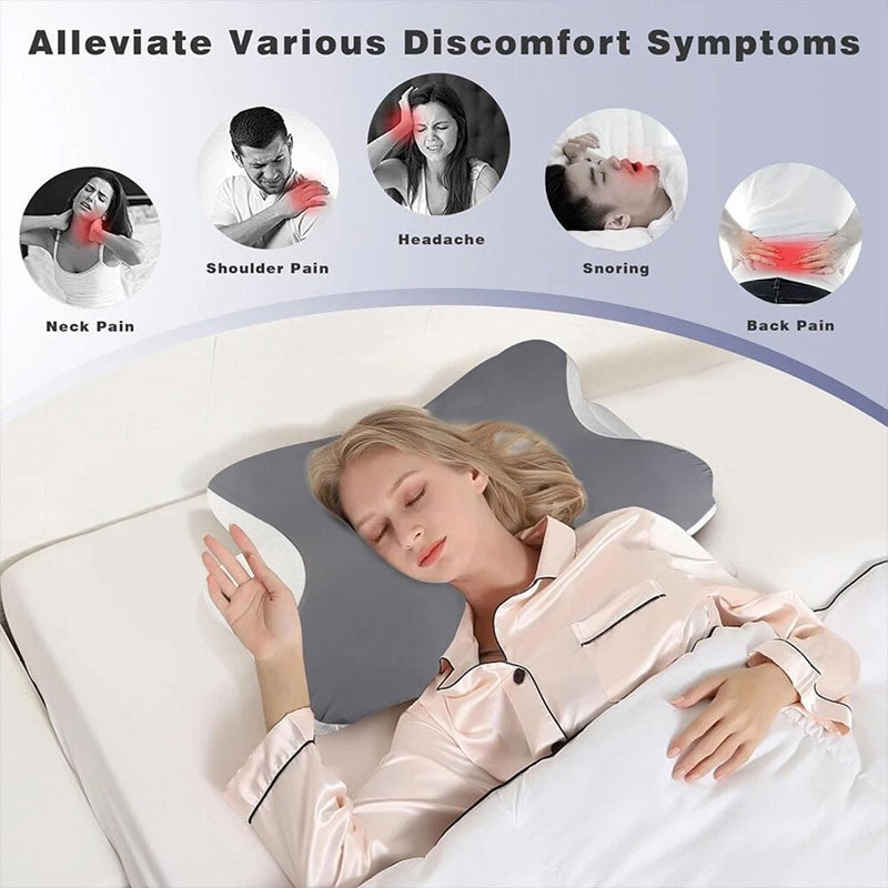 Orthopedic Cervical Memory Foam Pillow – Wake Up Pain-Free with Neck & Spine Support & Anti-Snore Design