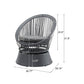 Modern Wicker Lounge Chair – 26.7" Round Rattan & Iron Frame Chair for Living Room, Patio & Balcony
