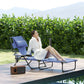 Folding Reclining Lounge Chair – Adjustable Portable Chair for Indoor & Outdoor Relaxation, Gray