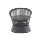 Modern Wicker Lounge Chair – 26.7" Round Rattan & Iron Frame Chair for Living Room, Patio & Balcony
