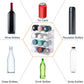 4-Tier Stackable Bottle Organizer – Transparent 12-Bottle Storage Holder for Fridge, Kitchen & Pantry