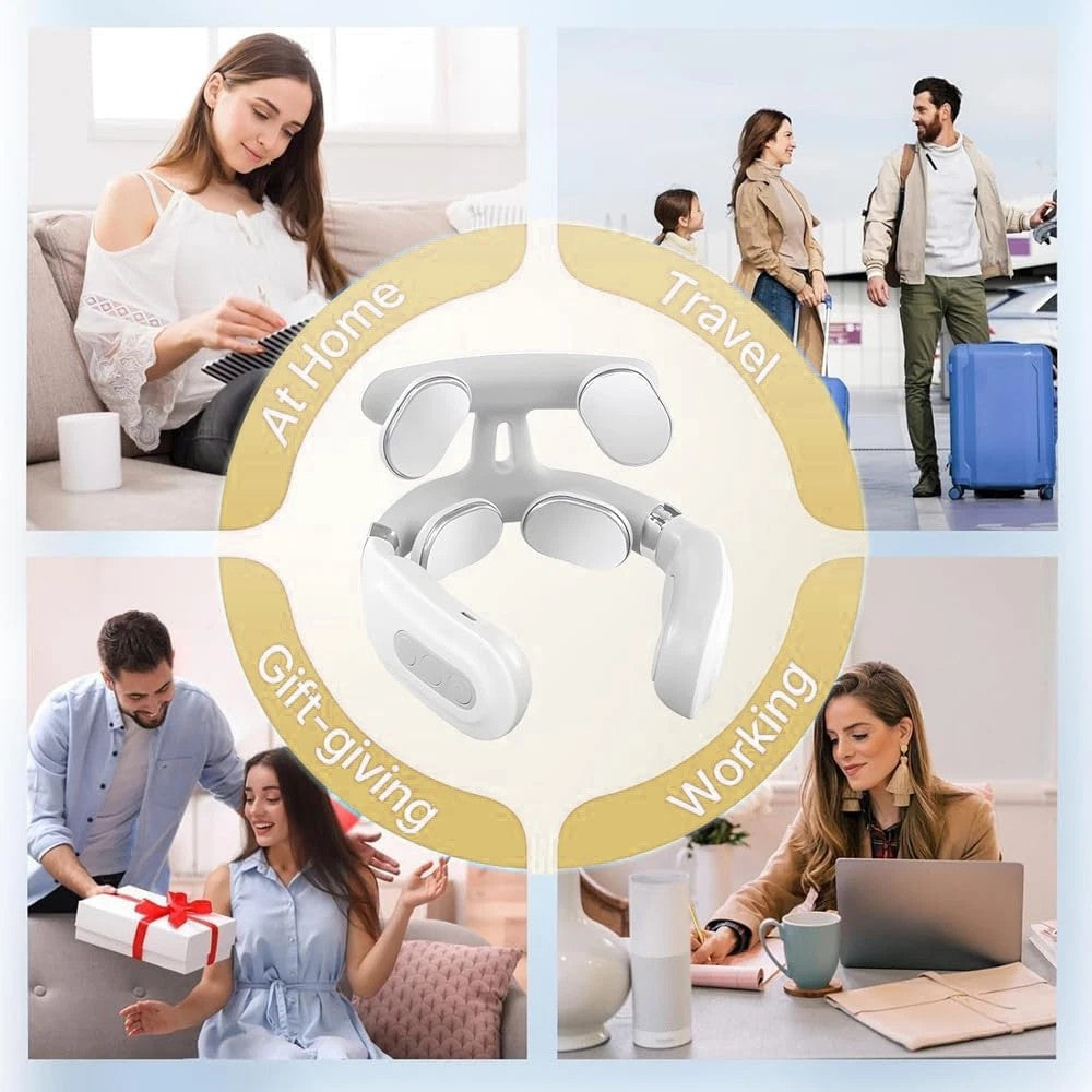 Electric Neck Pulse Massager – EMS Pain Relief for Cervical, Shoulder & Muscle Tension
