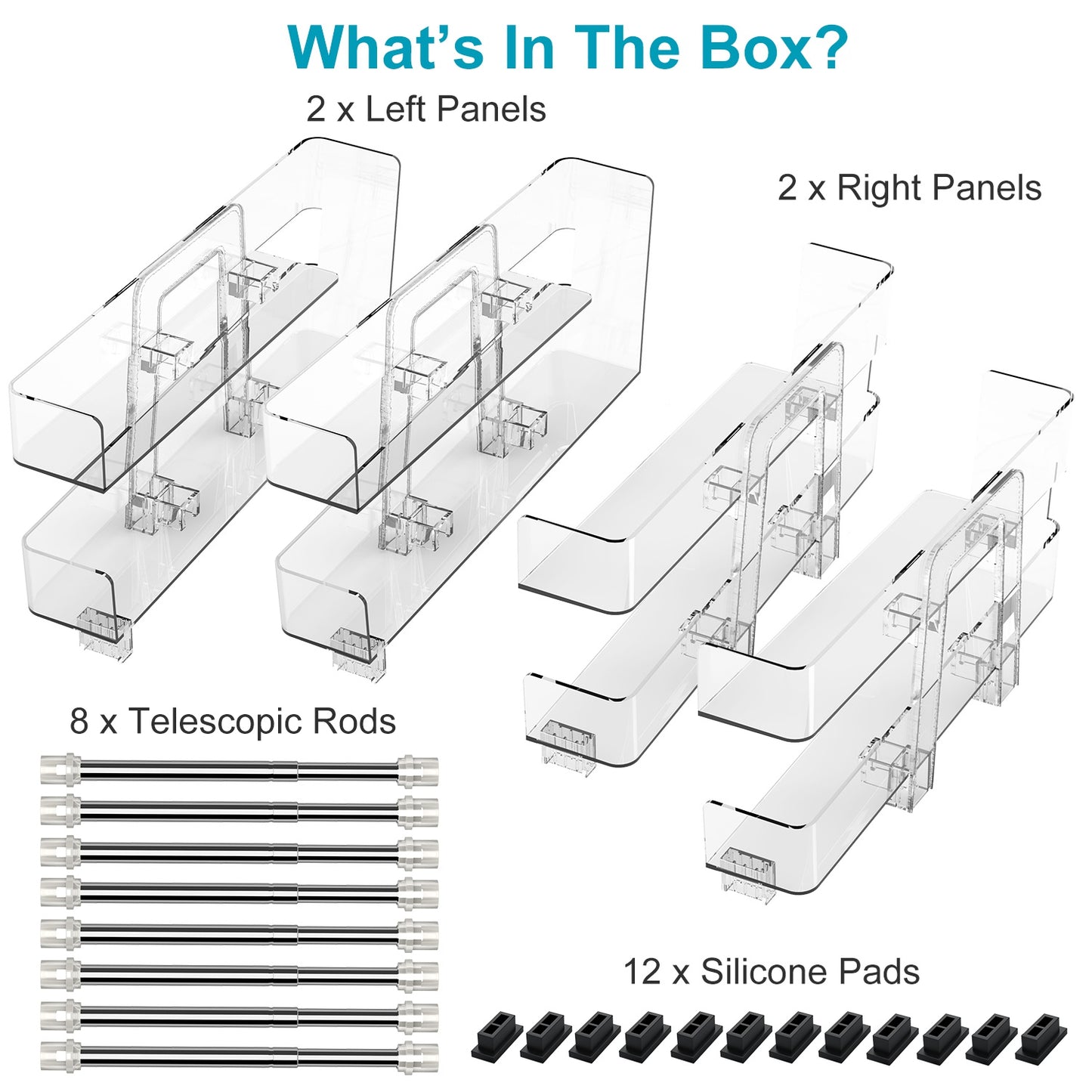 2-Pack Adjustable Soda Can Organizer – 2-Tier Auto-Rolling Beverage Dispenser for Fridge, Pantry & Cabinet