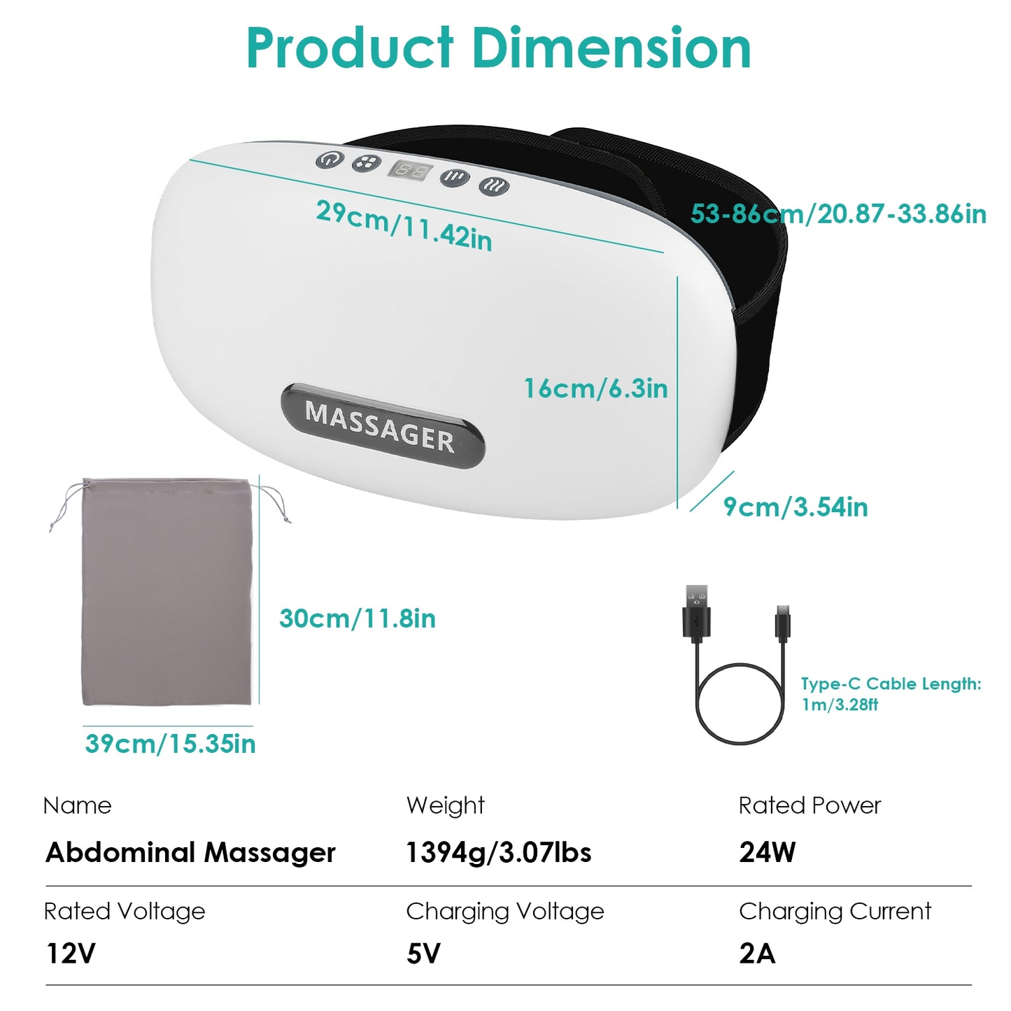 Electric Abdominal Massager – Anti-Cellulite Belly & Stomach Kneading Machine