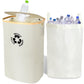 Large Recycling Container with Lid – Eco-Friendly Deposit Bottle & Recyclable Storage Organizer, Beige