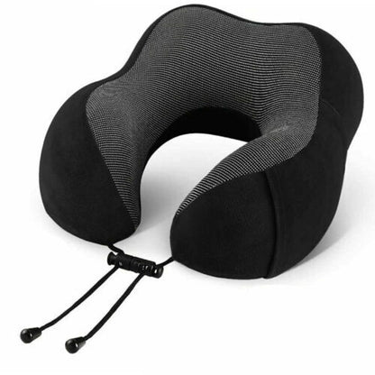 Memory Foam Travel Pillow – Arrive Refreshed with Neck Support for Flights, Cars & Office Naps