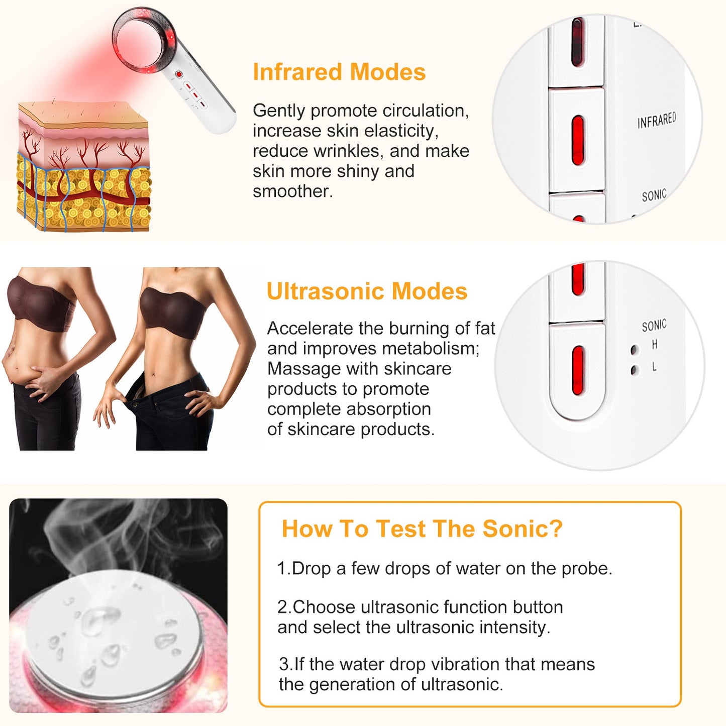 3-in-1 Ultrasonic Body Shaping Machine – Cavitation, EMS & Infrared for Slimming, Toning & Skin Firming