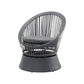 Modern Wicker Lounge Chair – 26.7" Round Rattan & Iron Frame Chair for Living Room, Patio & Balcony