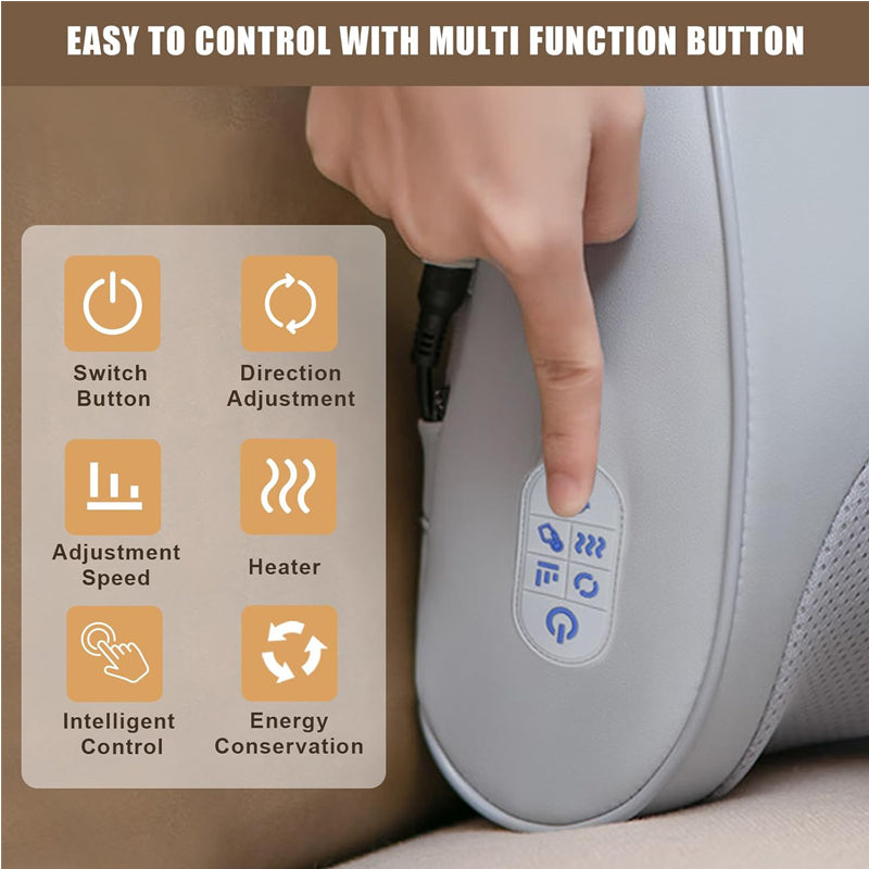 Back Massager With Heat – Deep Tissue Relief for Home, Car & Office