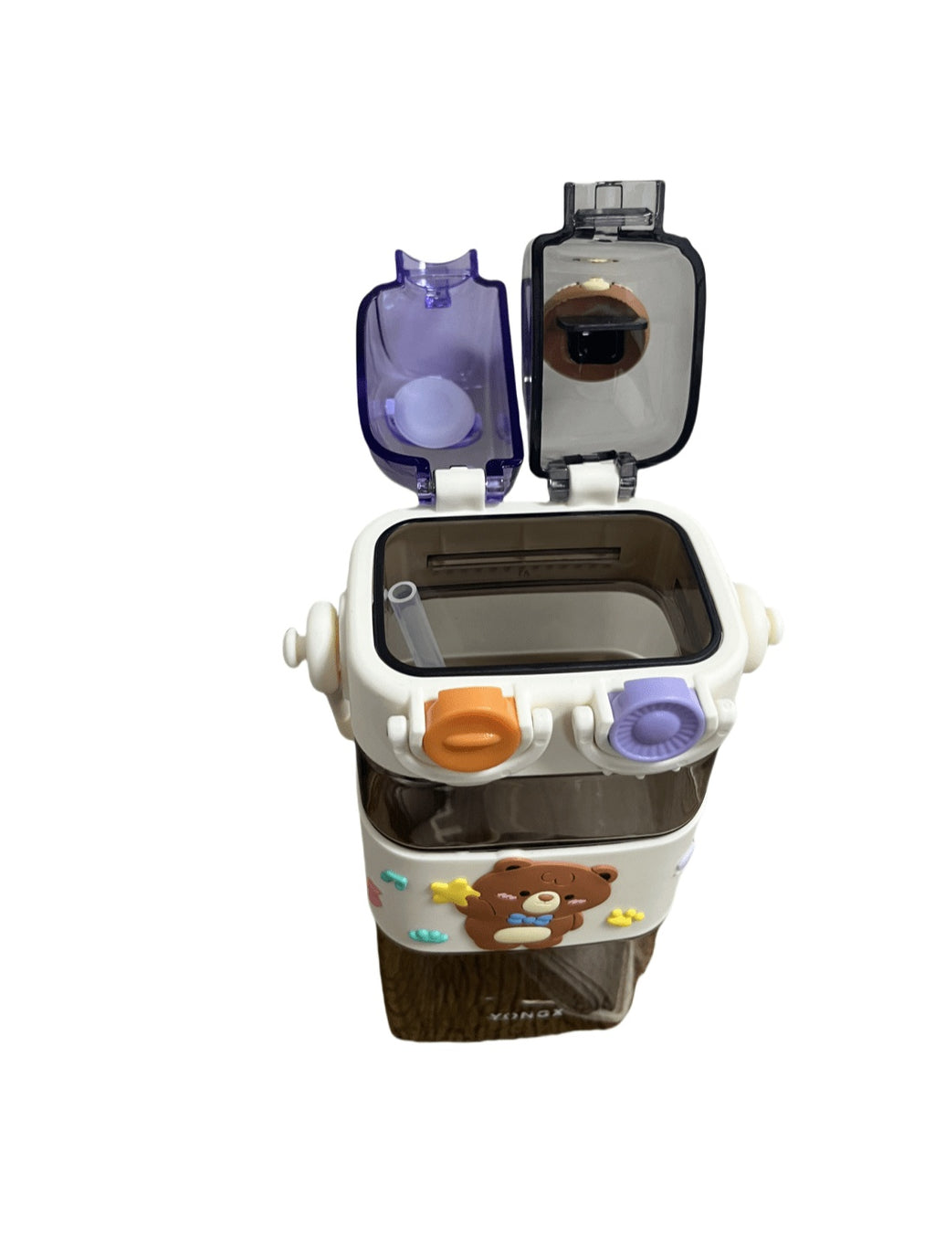 Cute Kids Water Bottle With Straw & Strap – Portable Aesthetic Plastic Drinking Bottle for School & Travel