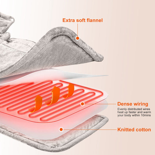 Neck & Shoulder Heating Pad – Deep Heat Relief Wrap with 6 Settings & Auto Shut-Off
