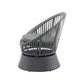 Modern Wicker Lounge Chair – 26.7" Round Rattan & Iron Frame Chair for Living Room, Patio & Balcony