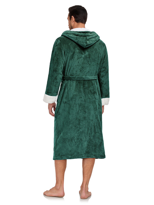 RONGTAI Ladies Long Fleece Bathrobe – Soft, Warm & Elegant Robe for Post-Shower Comfort & Lounging