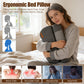USB Heated Neck Pillow – Zero-Pressure Memory Foam Cervical Support with Heat & Eye Mask for Deep Sleep
