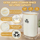 Large Recycling Container with Lid – Eco-Friendly Deposit Bottle & Recyclable Storage Organizer, Beige