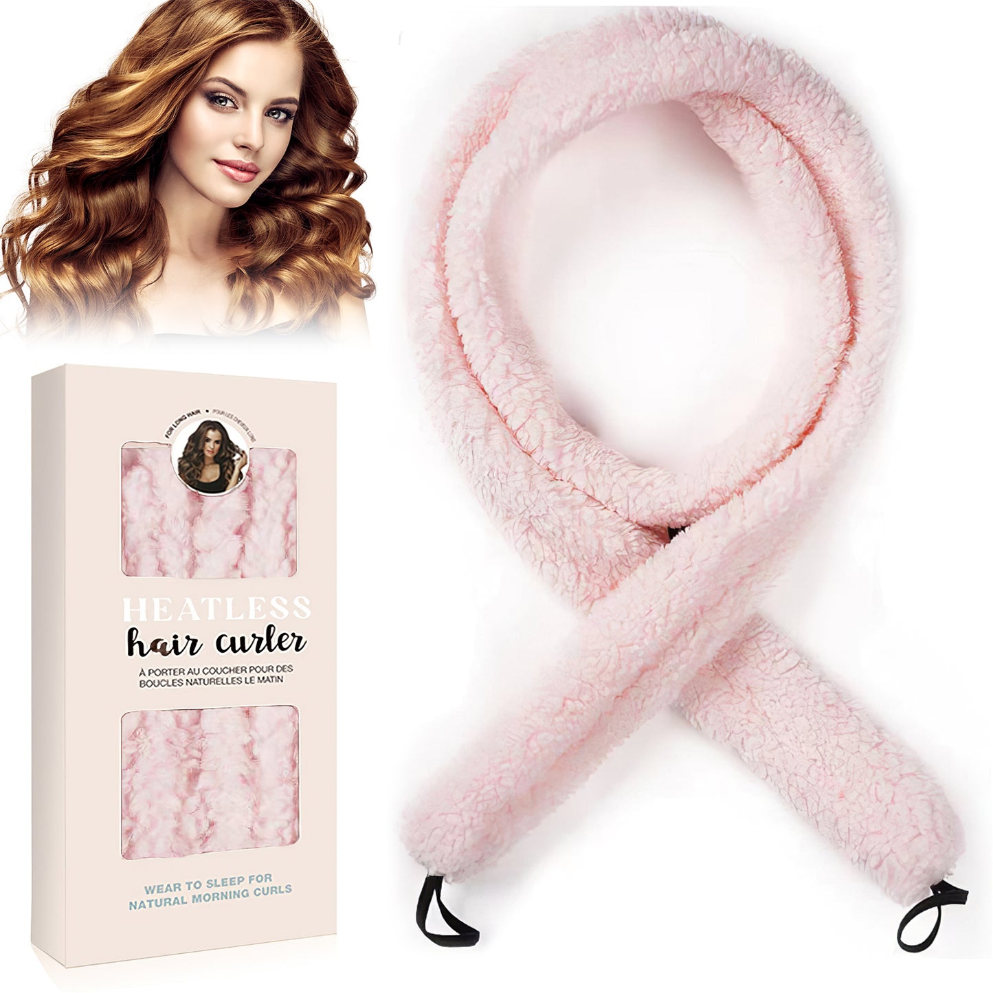 Satin Heatless Hair Curler – Wake Up to Beautiful Overnight Curls with Zero Heat Damage