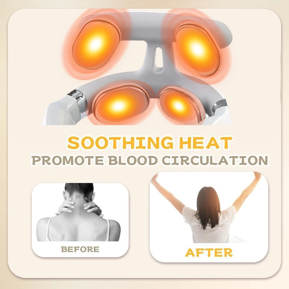 Electric Neck Pulse Massager – EMS Pain Relief for Cervical, Shoulder & Muscle Tension