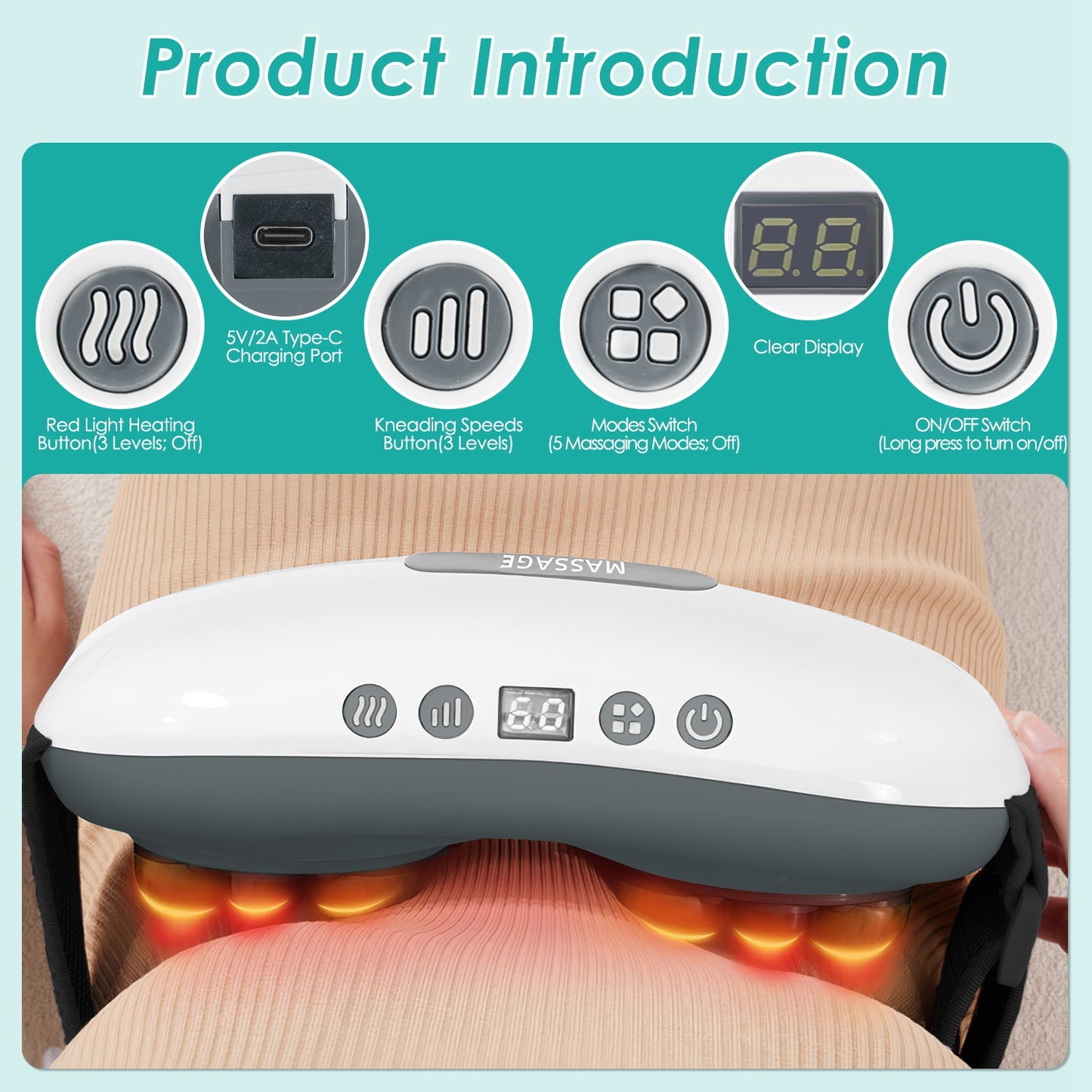 Electric Abdominal Massager – Anti-Cellulite Belly & Stomach Kneading Machine