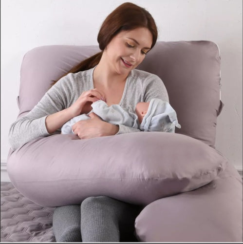 U-Shaped Pregnancy Pillow – Full-Body Maternity Support for Back, Hips, Belly & Better Sleep
