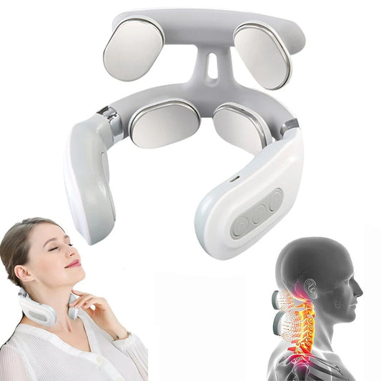 Electric Neck Pulse Massager – EMS Pain Relief for Cervical, Shoulder & Muscle Tension