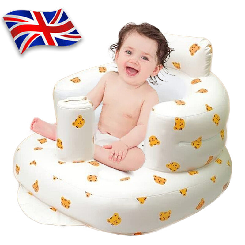 Baby Inflatable Support Seat – Safe Floor Seater for Babies 3 Months & Up, Portable & Easy to Clean