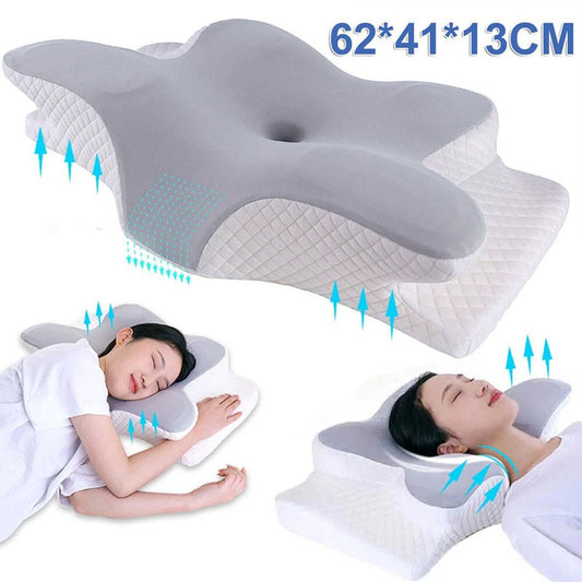 Orthopedic Cervical Memory Foam Pillow – Wake Up Pain-Free with Neck & Spine Support & Anti-Snore Design