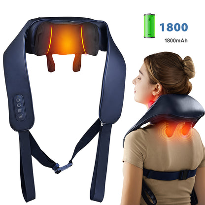Cordless Shiatsu Neck & Back Massager – Wireless Deep Kneading Relief, Anywhere You Go