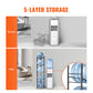 5-Tier Water Jug Holder Rack – Slim Single-Row Bottle Storage for Kitchen, Pantry & Office, Black
