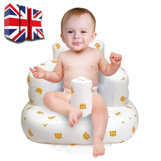 Baby Inflatable Support Seat – Safe Floor Seater for Babies 3 Months & Up, Portable & Easy to Clean