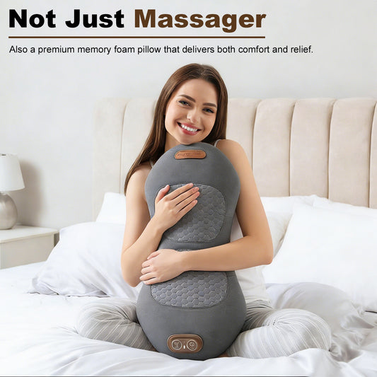 3-in-1 Electric Lumbar Massager Pillow – Heat, Vibration & Airbag Relief for Lower Back Pain & Sciatica