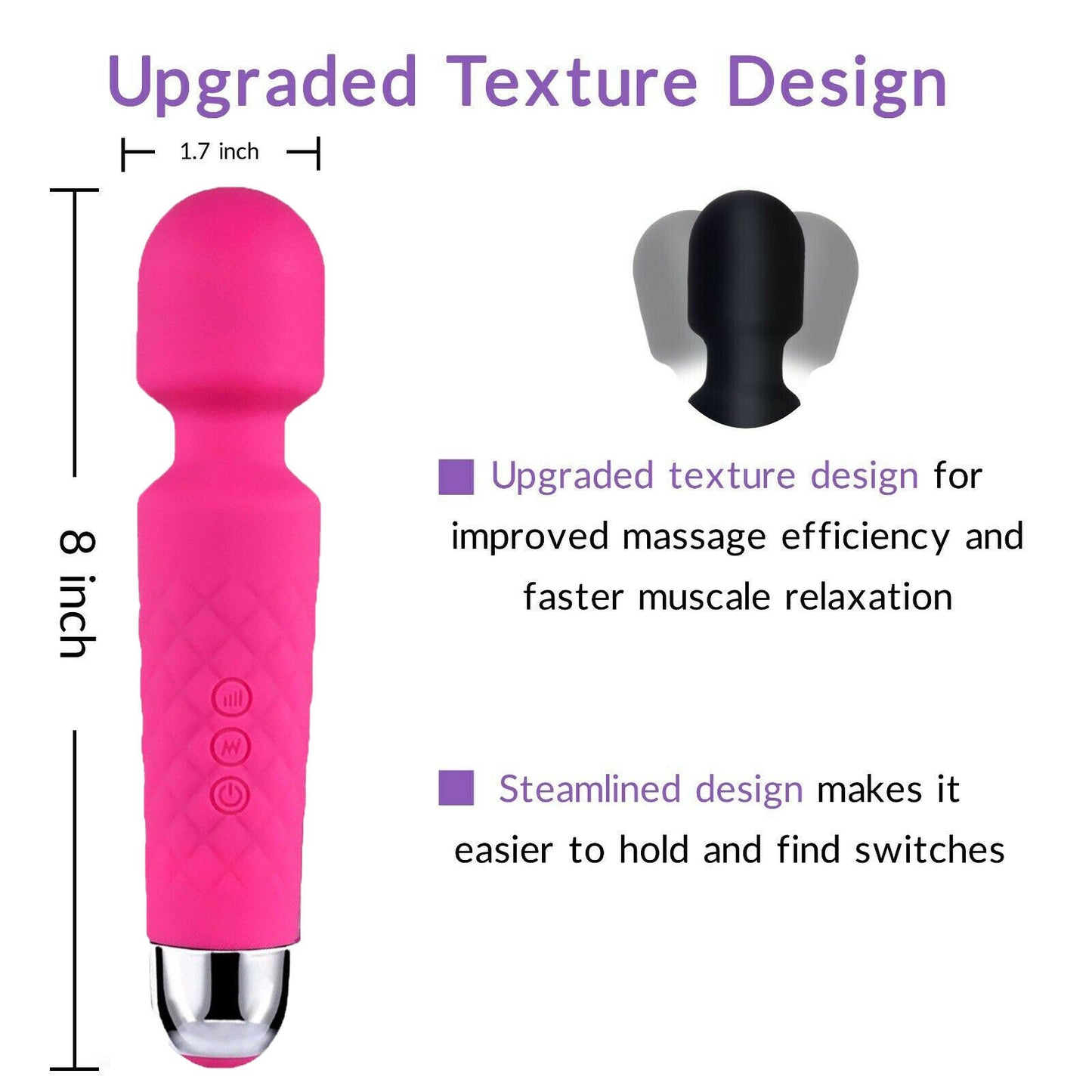 20-Speed Handheld Massager Wand – Powerful Full-Body Vibration Therapy for Instant Muscle Relief