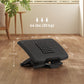 Three-Level Multi-Angle Massage Footrest – Ergonomic Under Desk Foot Rest, Black