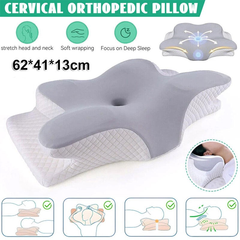 Orthopedic Cervical Memory Foam Pillow – Wake Up Pain-Free with Neck & Spine Support & Anti-Snore Design