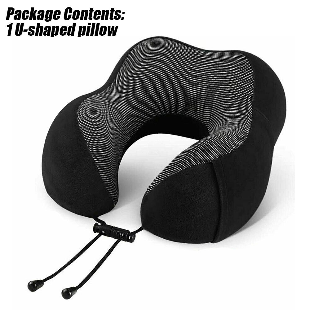 Memory Foam Travel Pillow – Arrive Refreshed with Neck Support for Flights, Cars & Office Naps