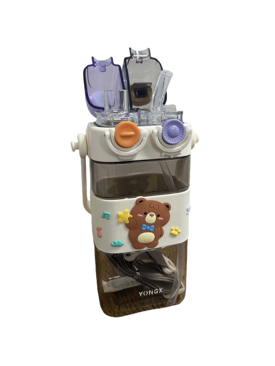 Cute Kids Water Bottle with Straw & Strap – Leak-Proof BPA-Free Bottle for School, Sports & Travel