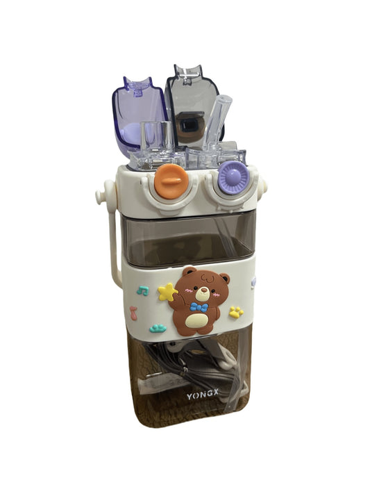 Cute Kids Water Bottle with Straw & Strap – Leak-Proof BPA-Free Bottle for School, Sports & Travel