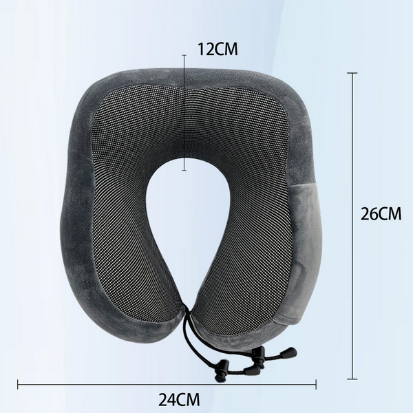 Memory Foam Travel Pillow – Arrive Refreshed with Neck Support for Flights, Cars & Office Naps