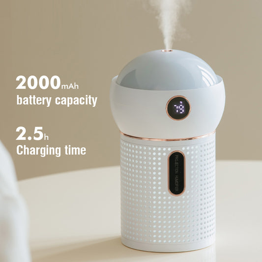 Projection Night Light Aroma Diffuser – 3-in-1 Essential Oil Diffuser, Mist Humidifier & Ambient Light